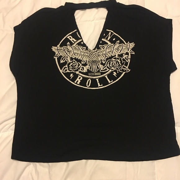 Rock n Roll cut out T-shirt - Picture 3 of 3